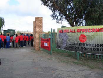 Protest at Lindela