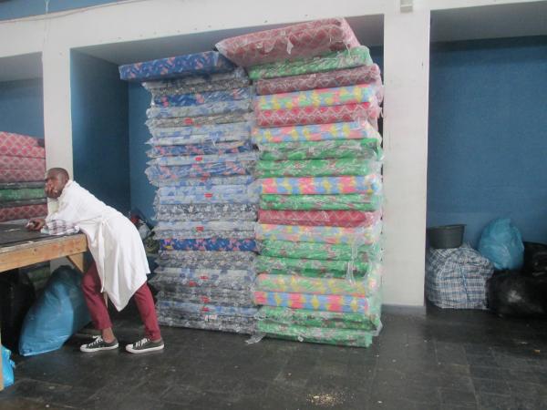 Mattresses used to sleep on. Photo by Mary-Jane Matsolo.