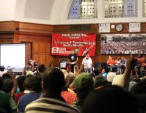 Activist organisations launched a campaign for safe communities on Wednesday 27 March at the University of Cape Town. Photo by Gareth Dawson.