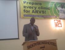 COSATU General Secretary Zwelinzima Vavi addressed the Treatment Action Campaigns Annual General Meeting in Johannesburg on Friday 19 May. He praised TAC's struggle for antiretroviral treatment. Photo by GroundUp staff.