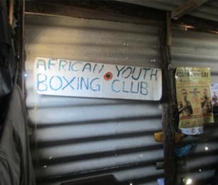 Inside the African Youth Boxing Club in Enkanini. Photo by Adam Armstrong. Inside the African Youth Boxing Club in Enkanini. Photo by Adam Armstrong.