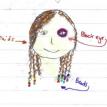Baldi Lox's drawing of her mother with a black eye. Baldi Lox's drawing of her mother with a black eye.