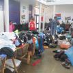 Donated clothing being sorted. Photo by Mary-Jane Matsolo.