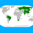 BRICS countries highlighted. Source Wikimedia. BRICS countries highlighted. Source Wikimedia.