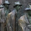 The unemployment line at the Franklin Delano Roosevelt Memorial in Washington DC. Photo by Keturah Stickann under CC (by-nc-nd 2.0). The unemployment line at the Franklin Delano Roosevelt Memorial in Washington DC. Photo by Keturah Stickann under CC (by-nc-nd 2.0).