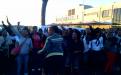 CPS employees striking outside the company's offices early this morning. Photo by Mihle Pike.