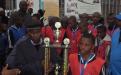 Councillor Nenzani and winner from Sinethemba High School. Photo by Veronica Washaya.