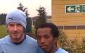 Jerry Mxabo with David Beckham. Photo courtesy of Mxabo.