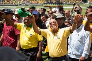 Photo of Jacob Zuma and Cyril Ramaphosa