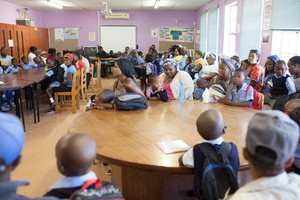 Photo of first day of school in Khayelitsha