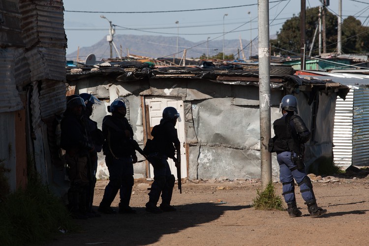 Photo of Police during Langa protest