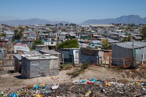 Photo of shacks in Marikana informal settlement