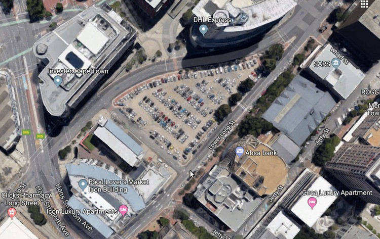 Google satellite image of Foreshore