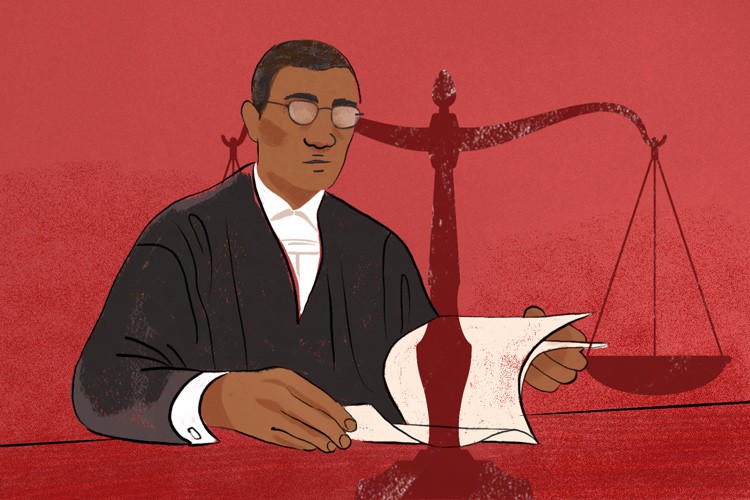 Illustration of a judge