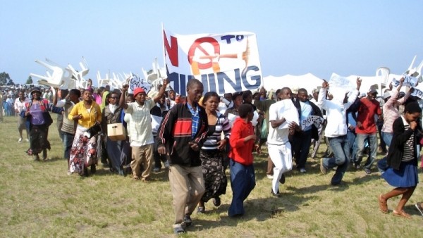 Photo of anti-mining protest