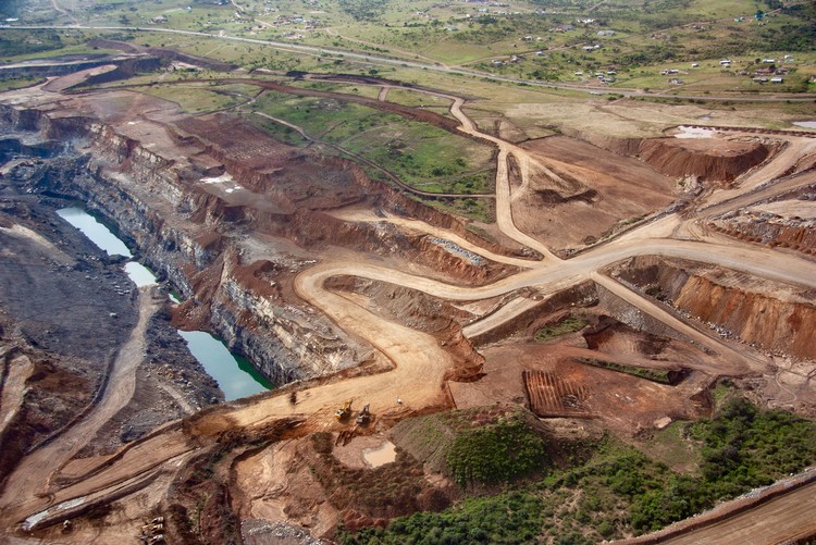 Aerial view of a huge mine