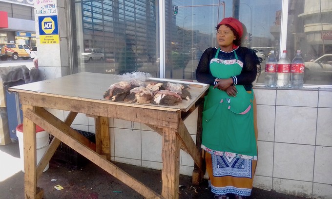 Photo of a meat stall