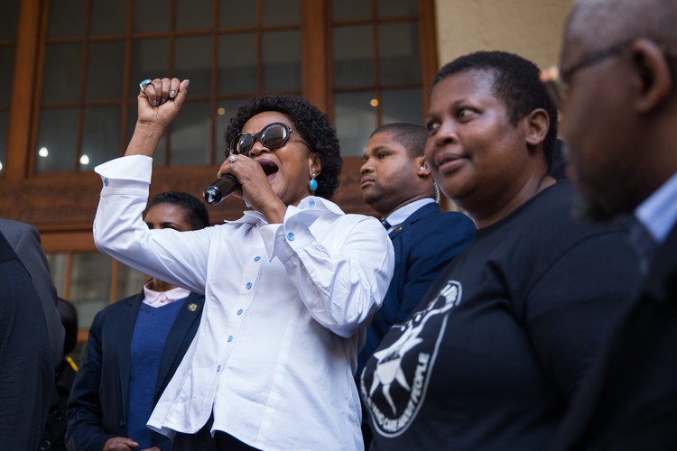 Baleka Mbeta attends march against women abuse