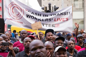 Photo of cash-in-transit protesters