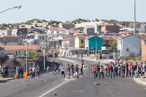 Mitchells Plain residents protests for food parcels