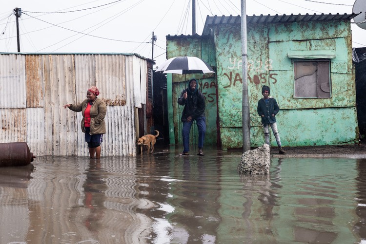 Heavy rains cause flooding in Khayelitsha, Cape Town. - Ashraf Hendricks