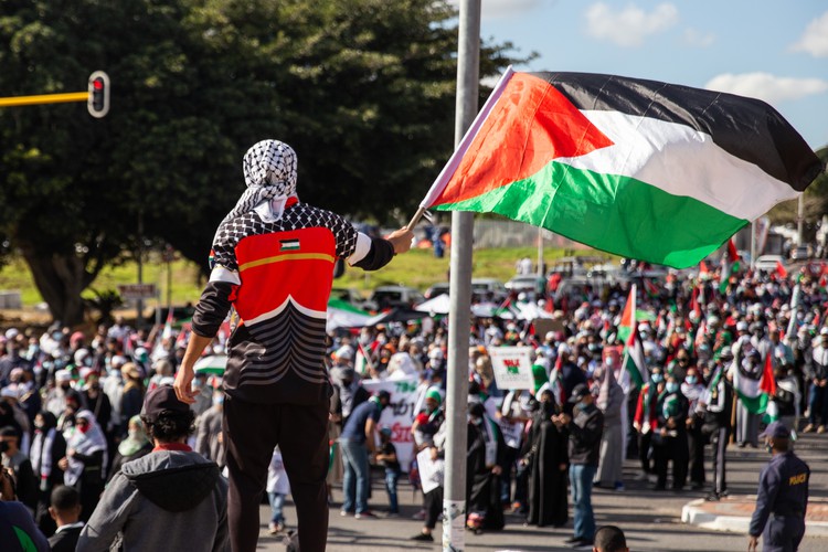 Protest in support of Palestine.