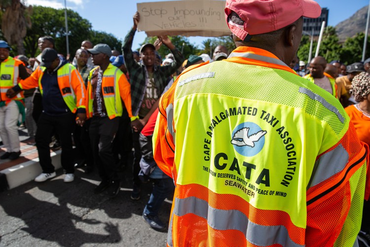 Taxi drivers and owners march through Cape Town