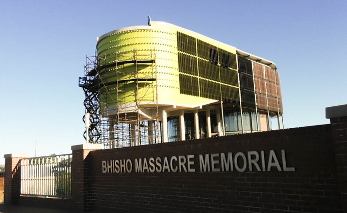 Photo of the Bhisho memorial under construction