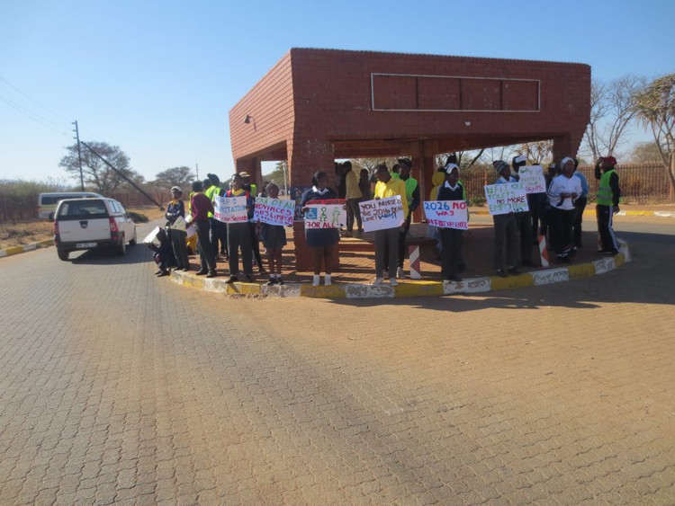 Photo of learners protesting