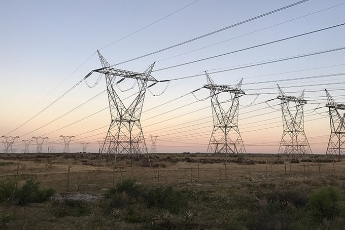 Photo of electricity pylons
