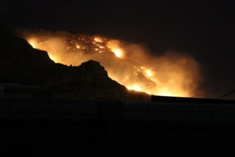 Photo of mountain fire