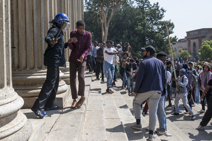 Photo of protest action on Wits