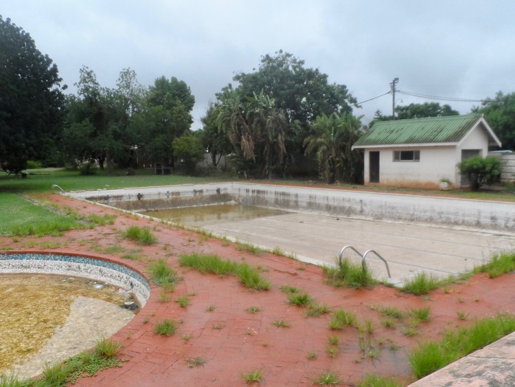 Photo of two empty swimming pools