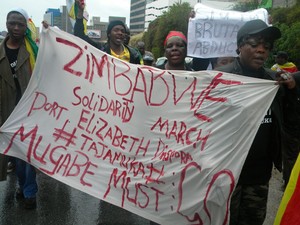 Photo of Zimbabweans protesting