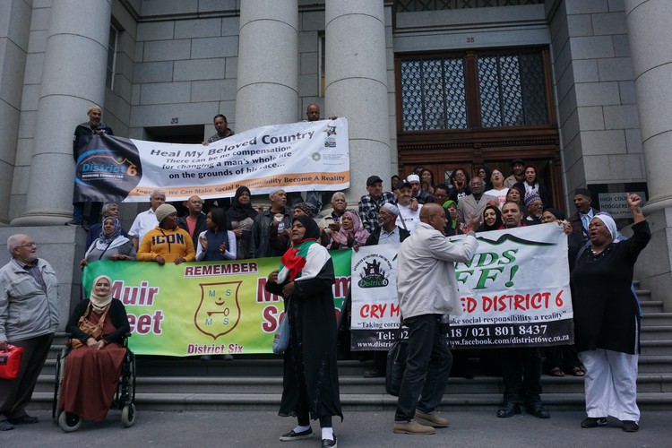 Photo of District Six claimants protesting