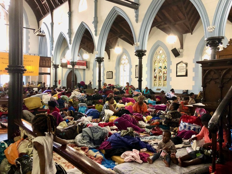 Photo of people in a church