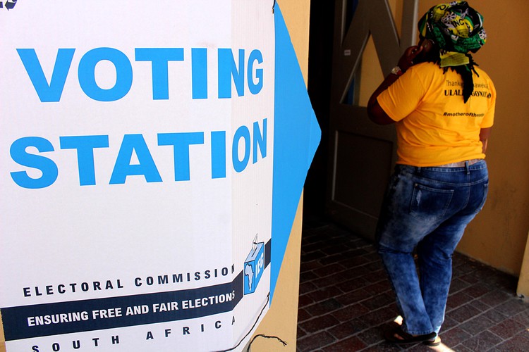 Photo of voting station