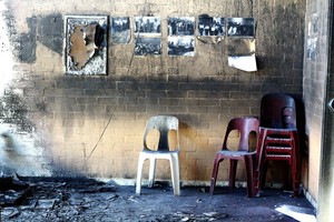 Photo of burnt office
