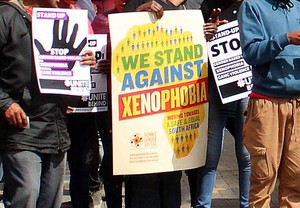 Photo of protest against xenophobia
