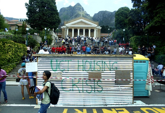 Photo of a shack at UCT upper campus steps