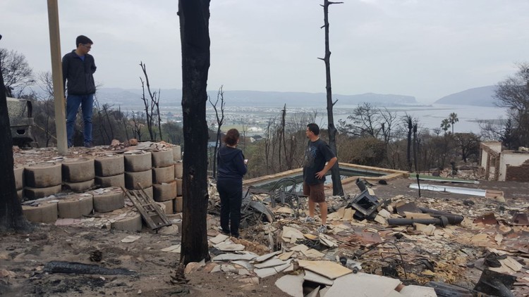 Photo of burnt house