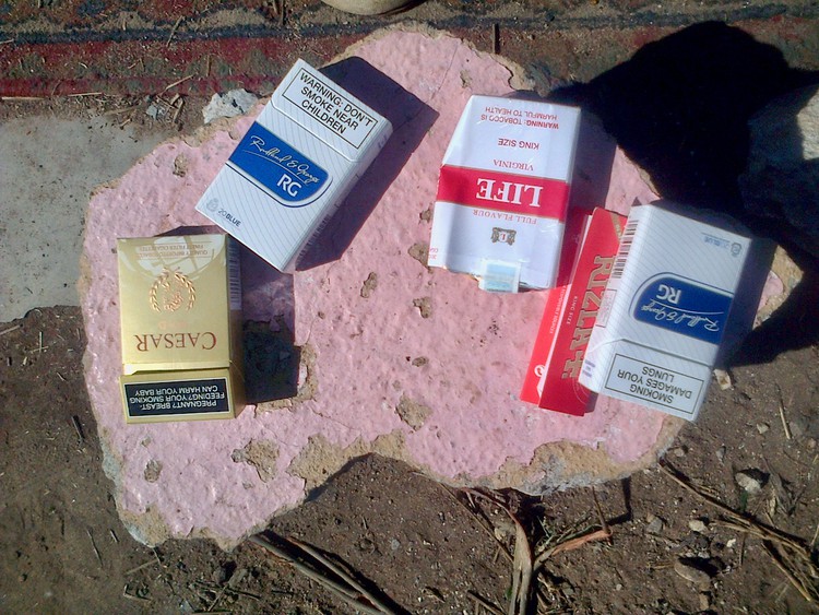 Photo of cigarette packets