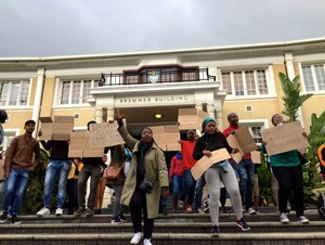Photo of protest on UCT