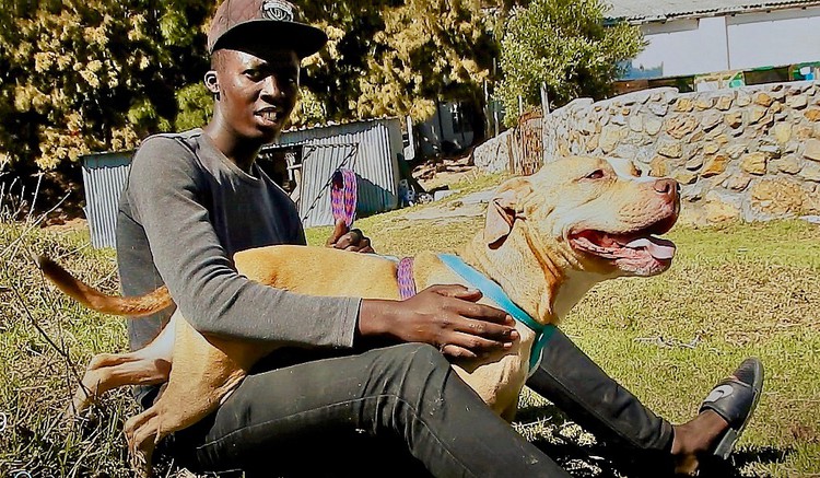 Photo of a man with his dog