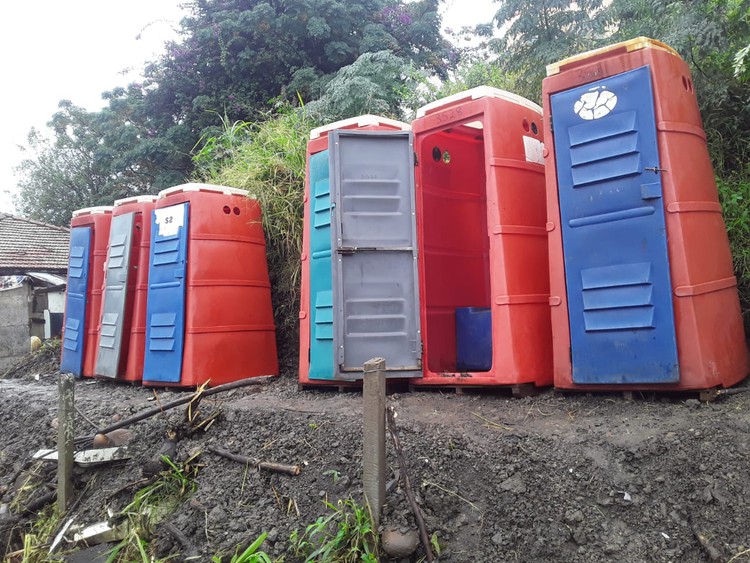 Photo of chemical toilets
