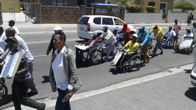 Photo of people with disabilities in march