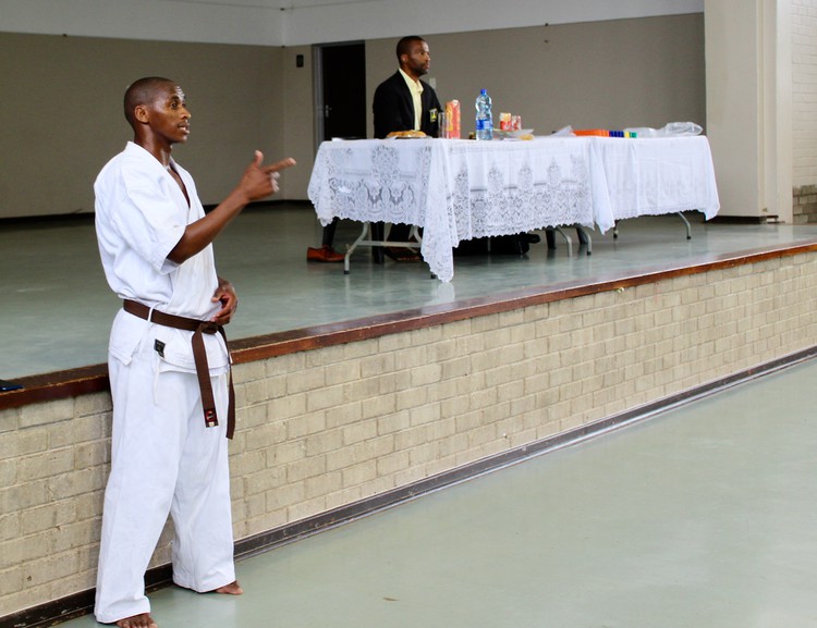 Photo of a man in karate clothes