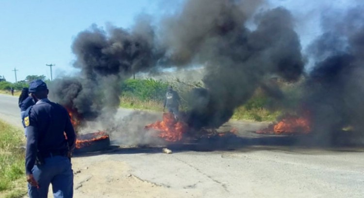 Photo of burning tyres