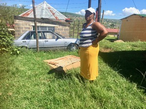 Photo of woman in yard