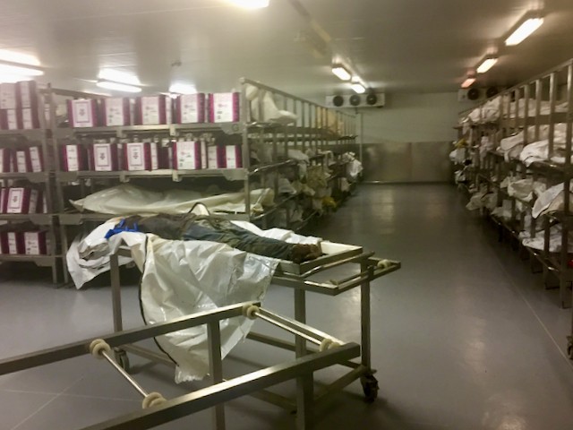 Photo inside a mortuary